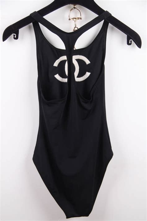 chanel black one pieceswimsuit|CHANEL Black One Piece Swimwear for Women for sale .